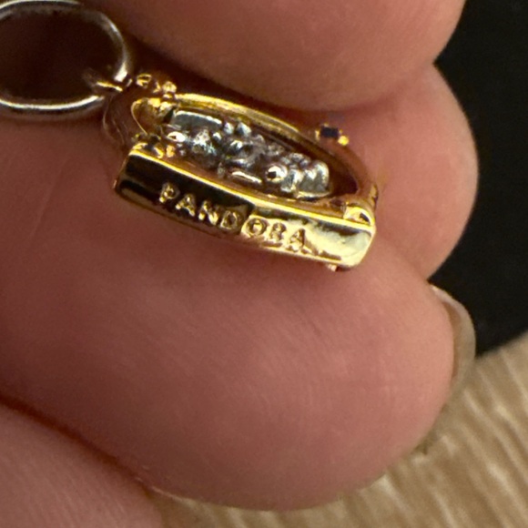 Pandora Gold and Silver Crescent Charm - Picture 2 of 7